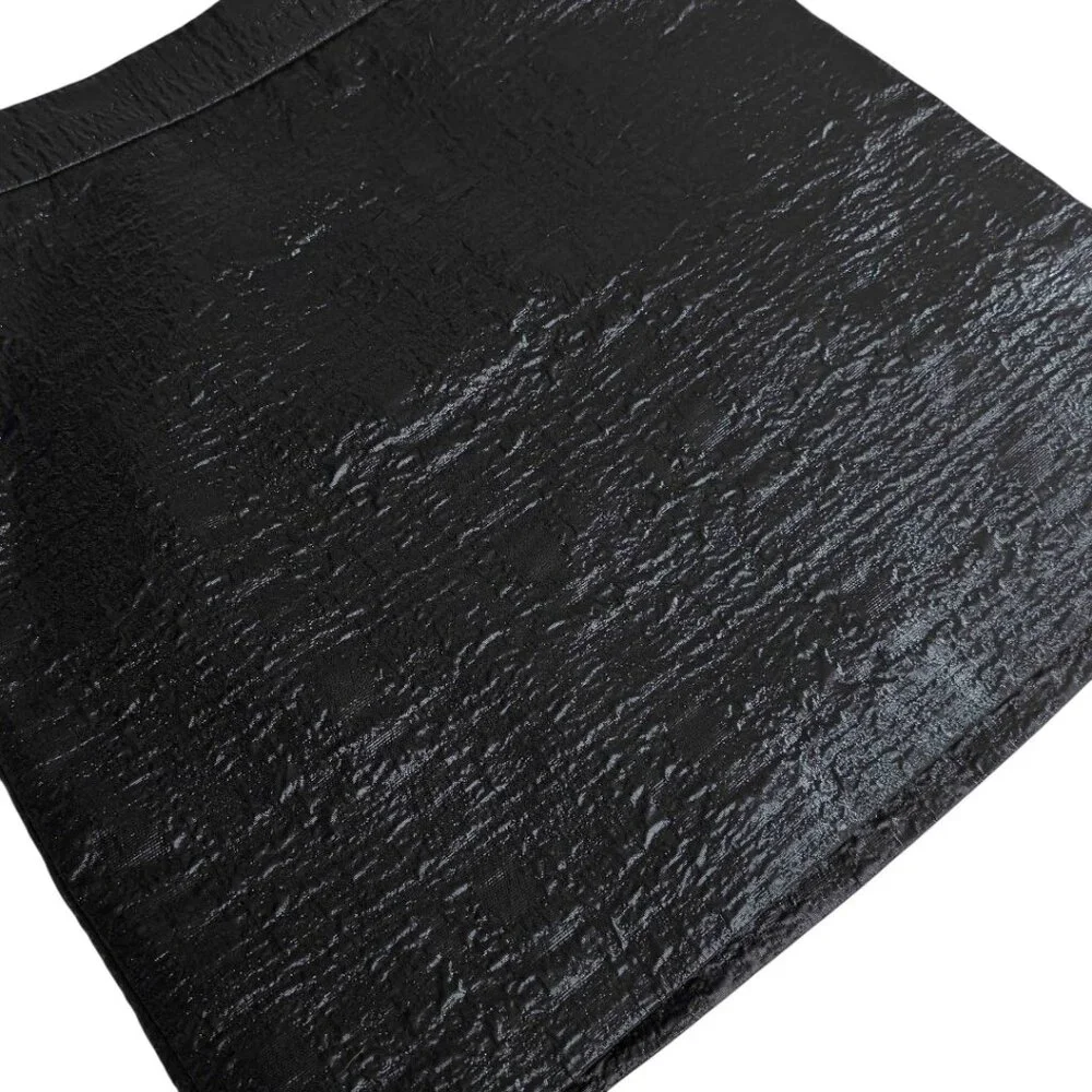 MILLY TEXTURED SHINE BLACK MINI SKIRT Y2K PARIS GLAM PUNK PARTY LOLITA SZ 0